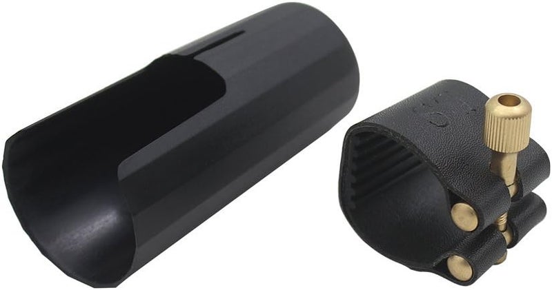 Mowind Artificial Leather Compact Durable Ligature Fastener for Alto Sax Saxophone Rubber Mouthpiece - Image 1
